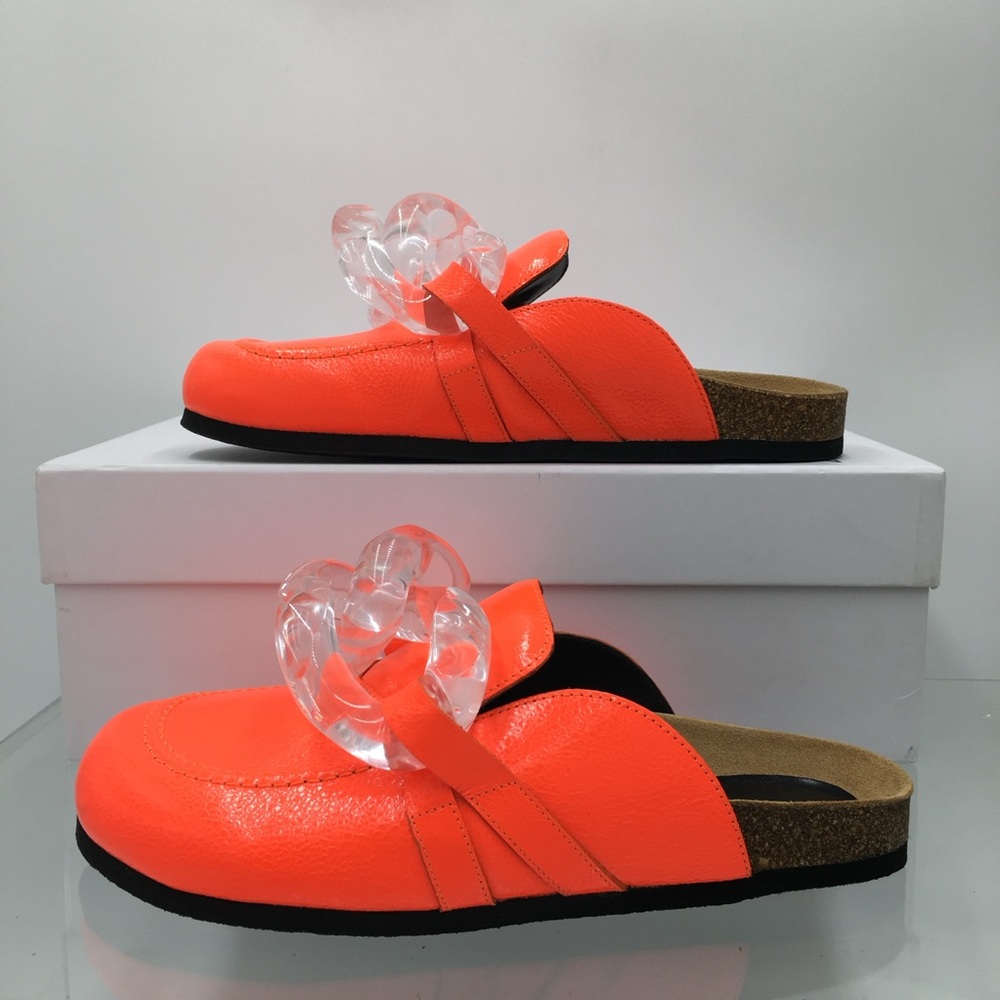 JW Anderson - GOMMA- Orange / Chain Transparent Loafer Men’s Size EU 43 US 10 - Picture 4 of 16